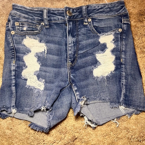 American Eagle Outfitters Pants - American Eagle Distressed Blue Denim Shorts